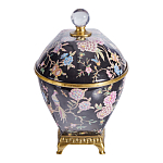 Шкатулка черного цвета с цветочной росписью Eden Garden варинант исполнения - 3 | Loft Concept в Самаре