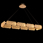 Люстра прямоугольная с текстурным природным рисунком IceFlame варинант исполнения - 1 | Loft Concept в Самаре