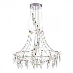 Люстра подвесная из металла с хрустальными прозрачными подвесками Quasar 81 варинант исполнения - 9 | Loft Concept в Самаре