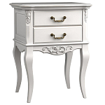 Тумба прикроватная белого цвета из массива бука в стиле прованс White Provence варинант исполнения - 1 | Loft Concept в Самаре