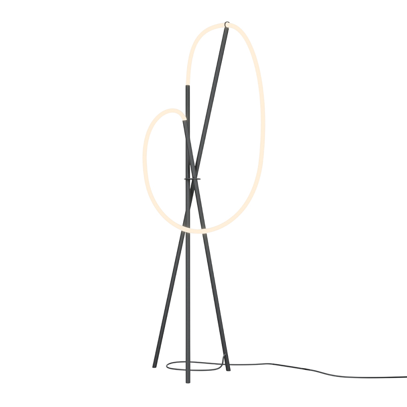 Напольный светильник Crochet 3000К 36Вт Черный Латунь в Самаре | Loft Concept 