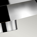 Подвесной светильник с широким многоярусным металлическим плафоном цвета никель в современном стиле Feiss варинант исполнения - 5 | Loft Concept в Самаре