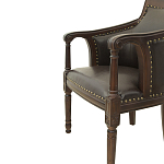 Кресло кожаное на 4-х деревянных ножках из массива березы Ethan Armchair brown варинант исполнения - 4 | Loft Concept в Самаре