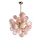 Люстра розовые шары на золотом каркасе Pink Light Bubbles варинант исполнения - 1 | Loft Concept в Самаре