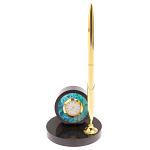 Часы настольные с ручкой из натурального камня Stone Clock варинант исполнения - 1 | Loft Concept в Самаре