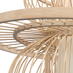 Подвесной светильник фигурный из деревянных прутьев с плафоном из натуральной ткани Light Inside the Cell варинант исполнения - 6 | Loft Concept в Самаре