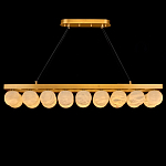 Люстра линейная прямоугольная с сферическими плафонами Phased Spheres варинант исполнения - 2 | Loft Concept в Самаре