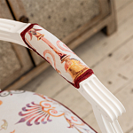 Полукресло из массива бука бежевое с растительным орнаментом Raffael Angel Beige Chair варинант исполнения - 3 | Loft Concept в Самаре