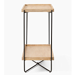 Консоль деревянной столешницей и полкой Wooden Table Top and Shelf варинант исполнения - 1 | Loft Concept в Самаре