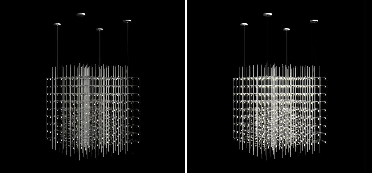 Светодиодная Люстра Куб Universe Square Glass by Quasar 80 см Светодиодная Люстра Куб Universe Square Glass by Quasar 80 см - Loft-Concept в Самаре