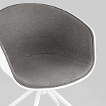 Офисное кресло из пластика с мягким сиденьем Eggshell Grey варинант исполнения - 7 | Loft Concept в Самаре