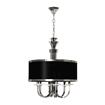 Люстра подвесная круглая с черным абажуром и чашей крепления в форме многогранника Natural Concepts варинант исполнения - 2 | Loft Concept в Самаре