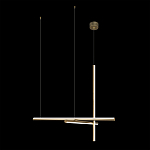 Люстра с 3-мя  пересекающимися цилиндрическими плафонами на тонких тросах Trumpet tube варинант исполнения - 7 | Loft Concept в Самаре