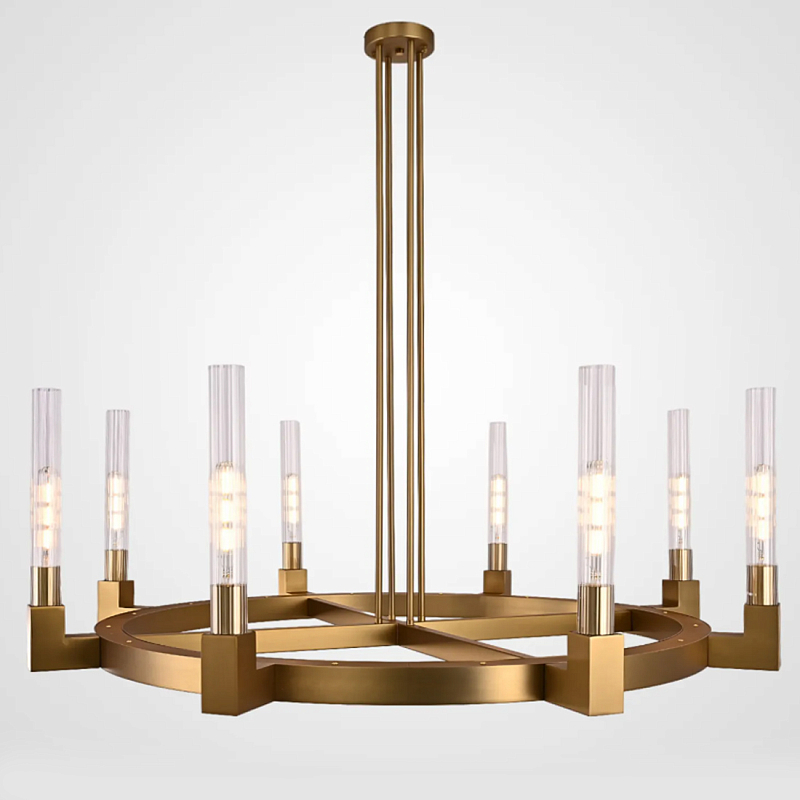 Люстра CANELLE Round Chandelier 8 Modern Brass Латунь в Самаре | Loft Concept 