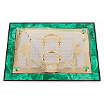 Настольный письменный набор из малахита и долерита с декором в виде герба России Leader Organizer варинант исполнения - 4 | Loft Concept в Самаре