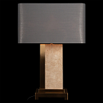 Настольная лампа с основанием из натурального камня c серым прямоугольным абажуром Lapis Tiburtinus варинант исполнения - 2 | Loft Concept в Самаре