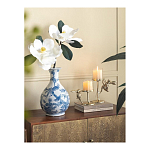 Ваза с мотивами цветущего сада с попугаями Blue Vase Inspired by Nature варинант исполнения - 4 | Loft Concept в Самаре