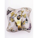 Шкатулка фиолетового цвета с рисунком бабочек и крышкой с фигуркой птицы на ветке Eden Garden варинант исполнения - 3 | Loft Concept в Самаре