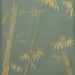 Обои ручная роспись Bamboo Golden on Blue grey dyed silk варинант исполнения - 2 | Loft Concept в Самаре
