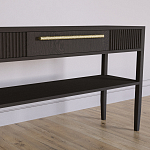 Дизайнерская Консоль с полкой и ящиком Primo Темный орех варинант исполнения - 3 | Loft Concept в Самаре