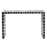 Консоль Дизайнерская Kenya Console ZEBRA Bone Inlay black варинант исполнения - 1 | Loft Concept в Самаре