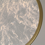 Светодиодный подвесной светильник круглой формы с металлической рамой золотого цвета Marble Glow 47 варинант исполнения - 4 | Loft Concept в Самаре