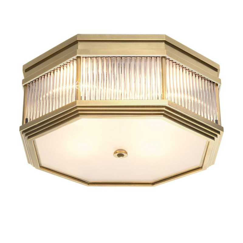 Потолочный светильник Ceiling Lamp Bagatelle Antique brass Латунь Античная полированная Прозрачное Стекло в Самаре | Loft Concept 