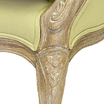 Кресло Ava Classical Armchair green striped flax варинант исполнения - 5 | Loft Concept в Самаре