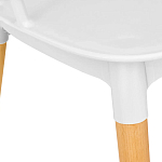 Пластиковый стул на ножках из массива бука Ferret Spiral White варинант исполнения - 5 | Loft Concept в Самаре