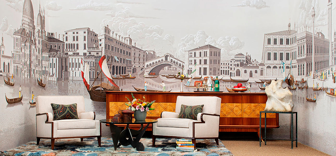 Обои ручная роспись Scenes of Venice Rialto on scenic paper Обои ручная роспись Scenes of Venice Rialto on scenic paper - Loft-Concept в Самаре