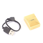 Зажигалка электронная с накладкой из натурального камня Содалит и с USB проводом для зарядки Stone Lighters варинант исполнения - 4 | Loft Concept в Самаре