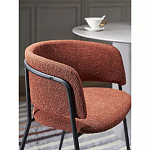 Стул полукруглый мягкий с буклированной обивкой Chair with Boucle Upholstery варинант исполнения - 6 | Loft Concept в Самаре