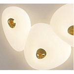 Потолочный светильник с тремя овальными матовыми плафонами TRIDalmen варинант исполнения - 4 | Loft Concept в Самаре