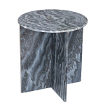 Столик кофейный с столешницей из черного мрамора Compact Black Marble Table варинант исполнения - 2 | Loft Concept в Самаре