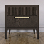 Прикроватная Тумбочка Primo с двумя ящиками Темный орех варинант исполнения - 1 | Loft Concept в Самаре