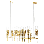 Люстра подвесная прямоугольная с 10-ю цилиндрическими плафонами LIAISON варинант исполнения - 1 | Loft Concept в Самаре