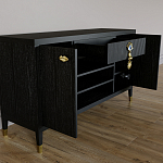 Комод-буфет Elsa Dreams Black с открытыми полками   варинант исполнения - 5 | Loft Concept в Самаре