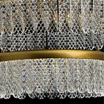 Люстра двухъярусная с золотого цвета и прозрачными подвесками Pettico варинант исполнения - 6 | Loft Concept в Самаре