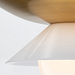 Подвесной светильник латунного цвета с конусовидным белым плафоном Quintiesse варинант исполнения - 10 | Loft Concept в Самаре