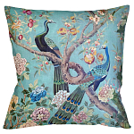 Подушка декоративная с изображением птиц в саду Chinoiserie Garden Two Peacocks Cushion варинант исполнения - 1 | Loft Concept в Самаре
