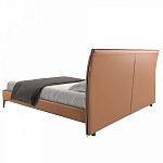 Кровать двуспальная коричневая из экокожи Modern Look варинант исполнения - 4 | Loft Concept в Самаре