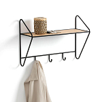 Настенная вешалка с полкой из ротанга Bourn Shelf-hanger варинант исполнения - 3 | Loft Concept в Самаре