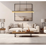 Подвесной светильник линейный из натурального камня Perfection of Geometry варинант исполнения - 8 | Loft Concept в Самаре