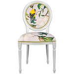 Стул светло-серый из натурального бука с изображением птиц и цветов Blooming Birds варинант исполнения - 1 | Loft Concept в Самаре