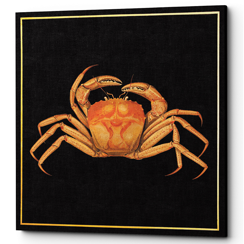 Постер Running Crab Poster Черный Оранжевый в Самаре | Loft Concept 