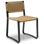 Дизайнерский стул с каркасом из металла с плетеными сиденьем и спинкой GREEN POINT Chair варинант исполнения - 1 | Loft Concept в Самаре