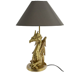 Настольная лампа с абажуром Дракон Golden Dragon Lamp Brown варинант исполнения - 3 | Loft Concept в Самаре