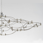 Люстра подвесная с тонкой металлической конструкцией цвета хром Quasar варинант исполнения - 3 | Loft Concept в Самаре