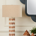 Настольная лампа с узором вдоль колоннообразного основания Brick Surface варинант исполнения - 4 | Loft Concept в Самаре