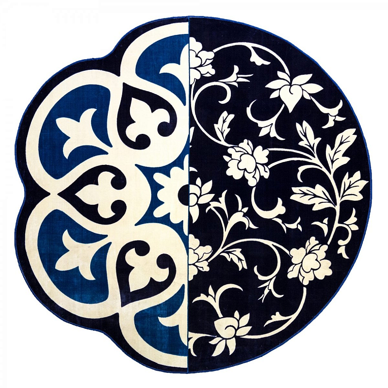 Ковер Seletti Hybrid Andria Синий Белый в Самаре | Loft Concept 